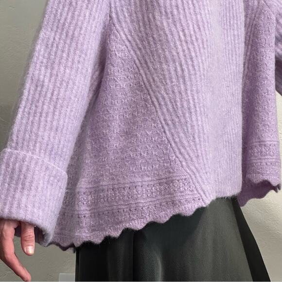 3.1 Phillip Lim Lofty Lilac Sweater size S Oversized Embroidery detail - Picture 3 of 12